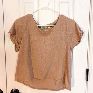 Light pink/tan slightly cropped shirt